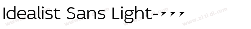 Idealist Sans Light字体转换